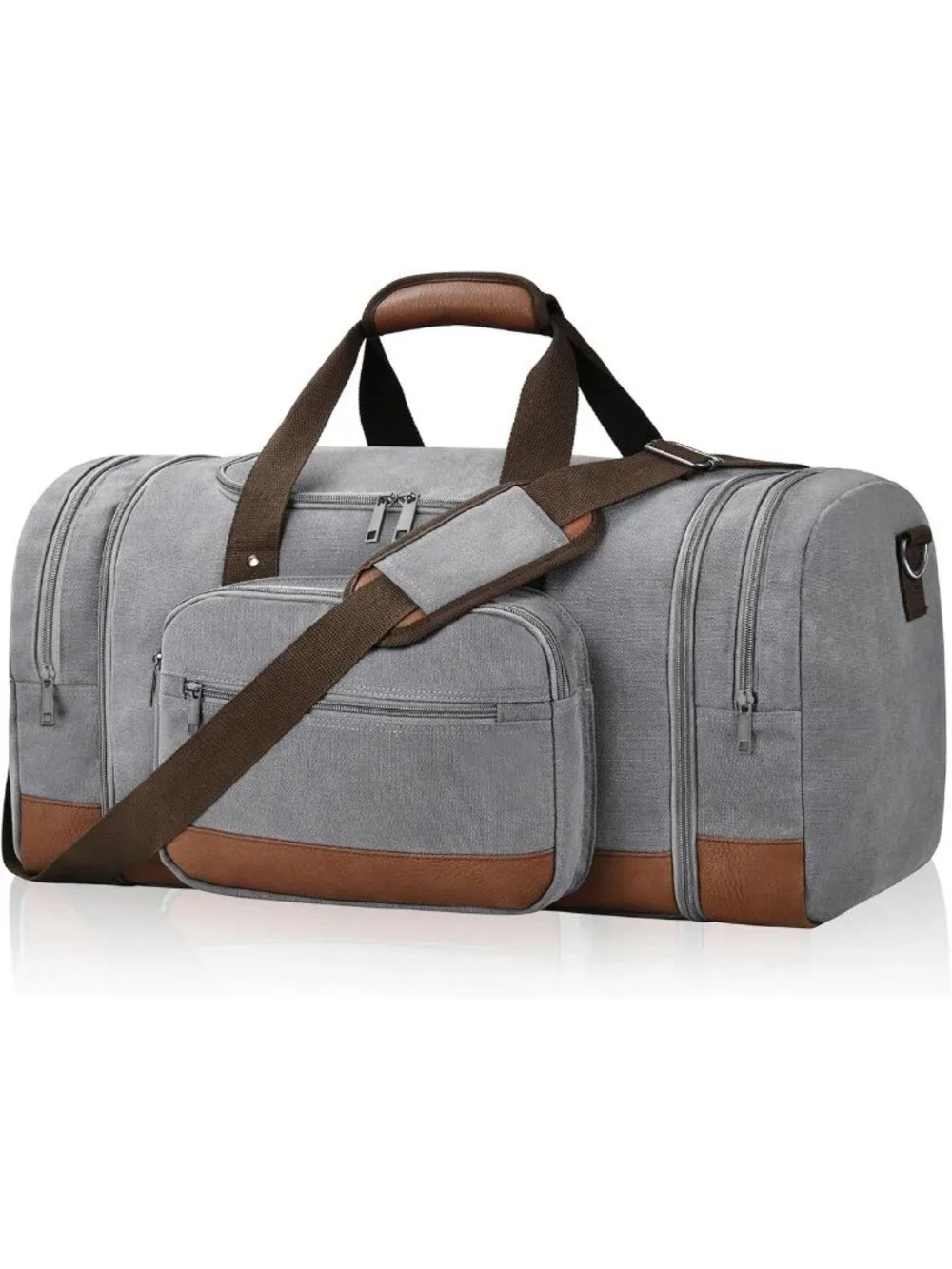 Spacious 60L Canvas Duffle Bag for Travel, Gym, Weekend Getaways, Overnight Use